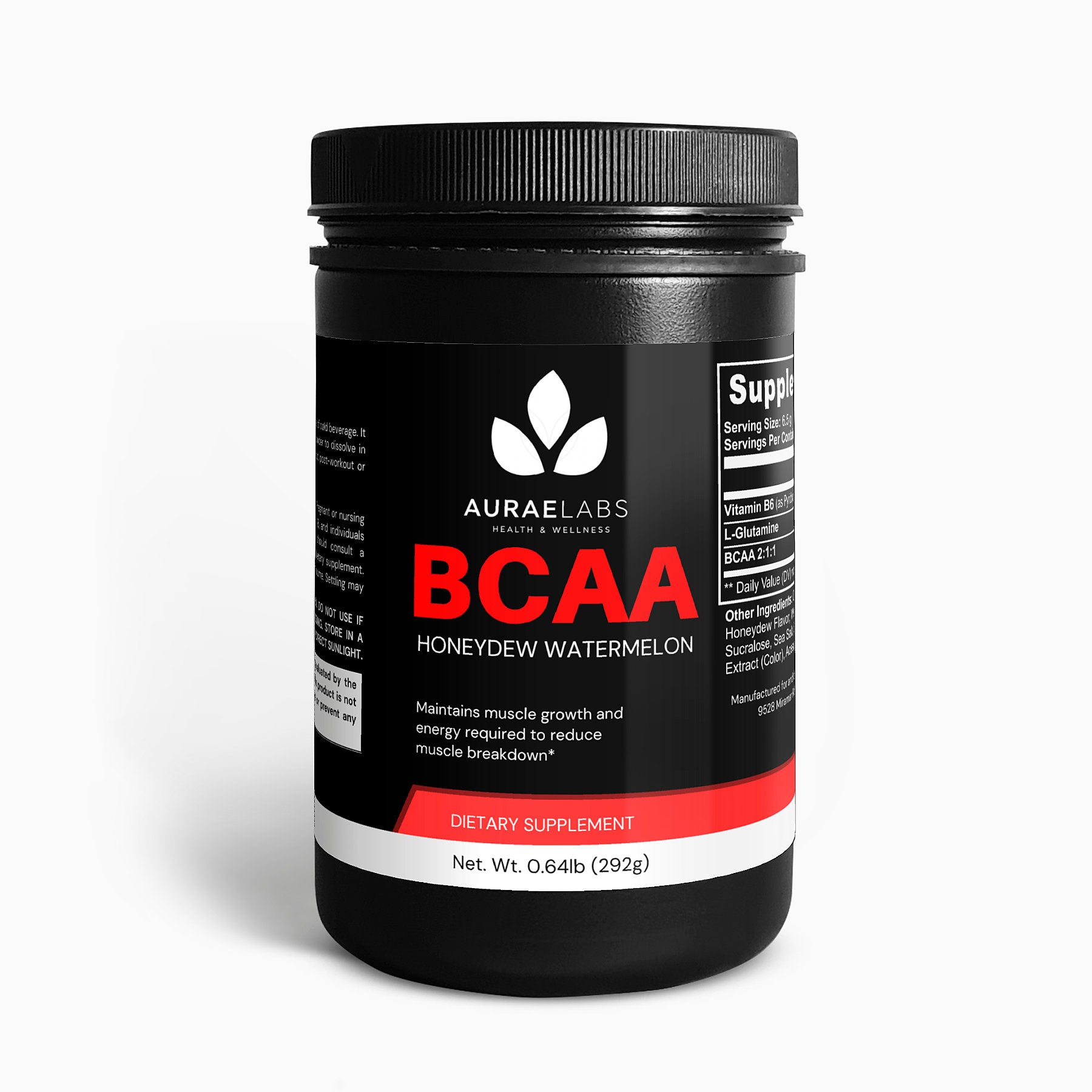BCAA Post Workout Powder with Honeydew Watermelon flavor