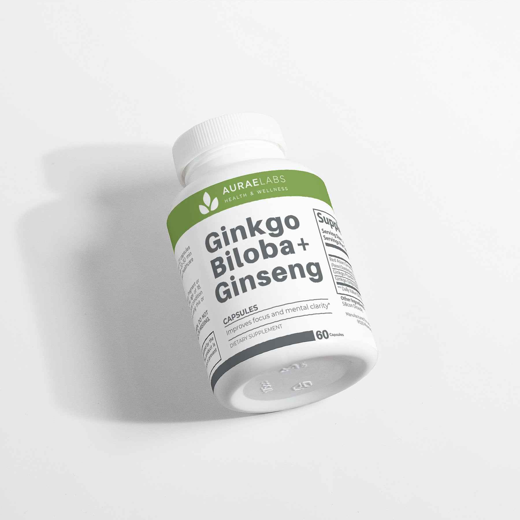 Natural brain support supplement with Ginkgo Biloba
