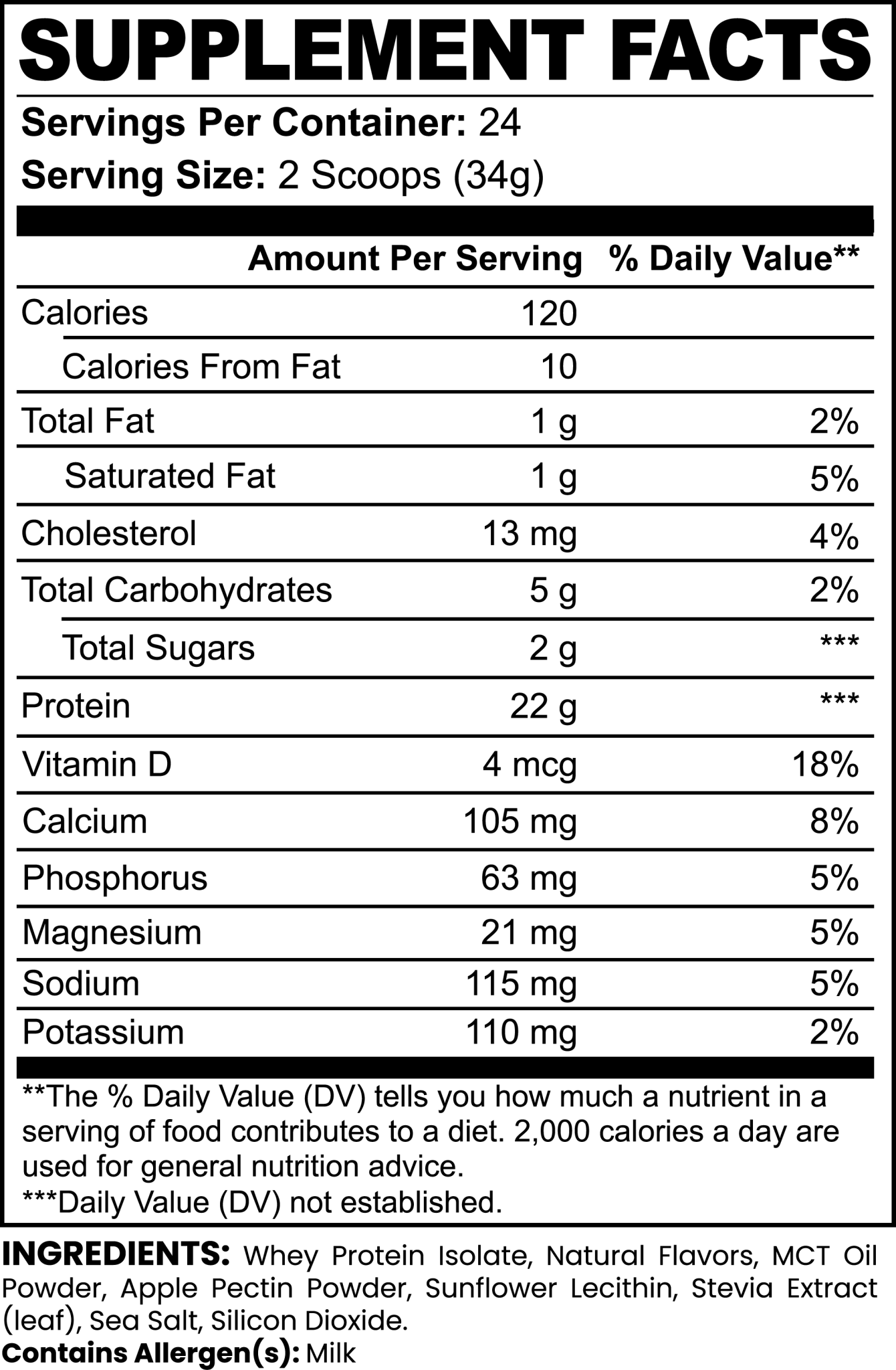 Advanced 100% Whey Protein Isolate (Vanilla) - Aurae Labs