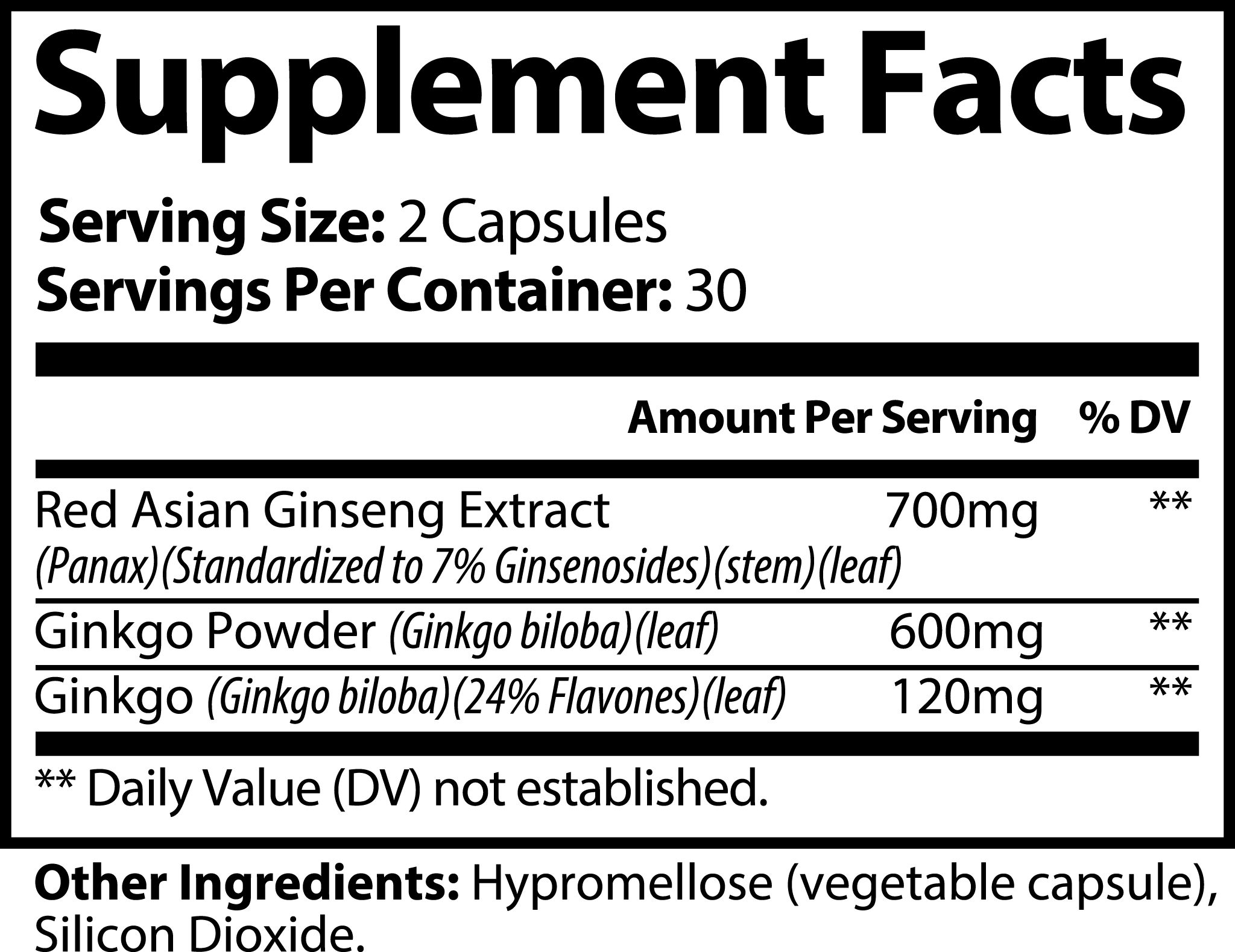 Ginkgo Biloba + Ginseng - Aurae Labs