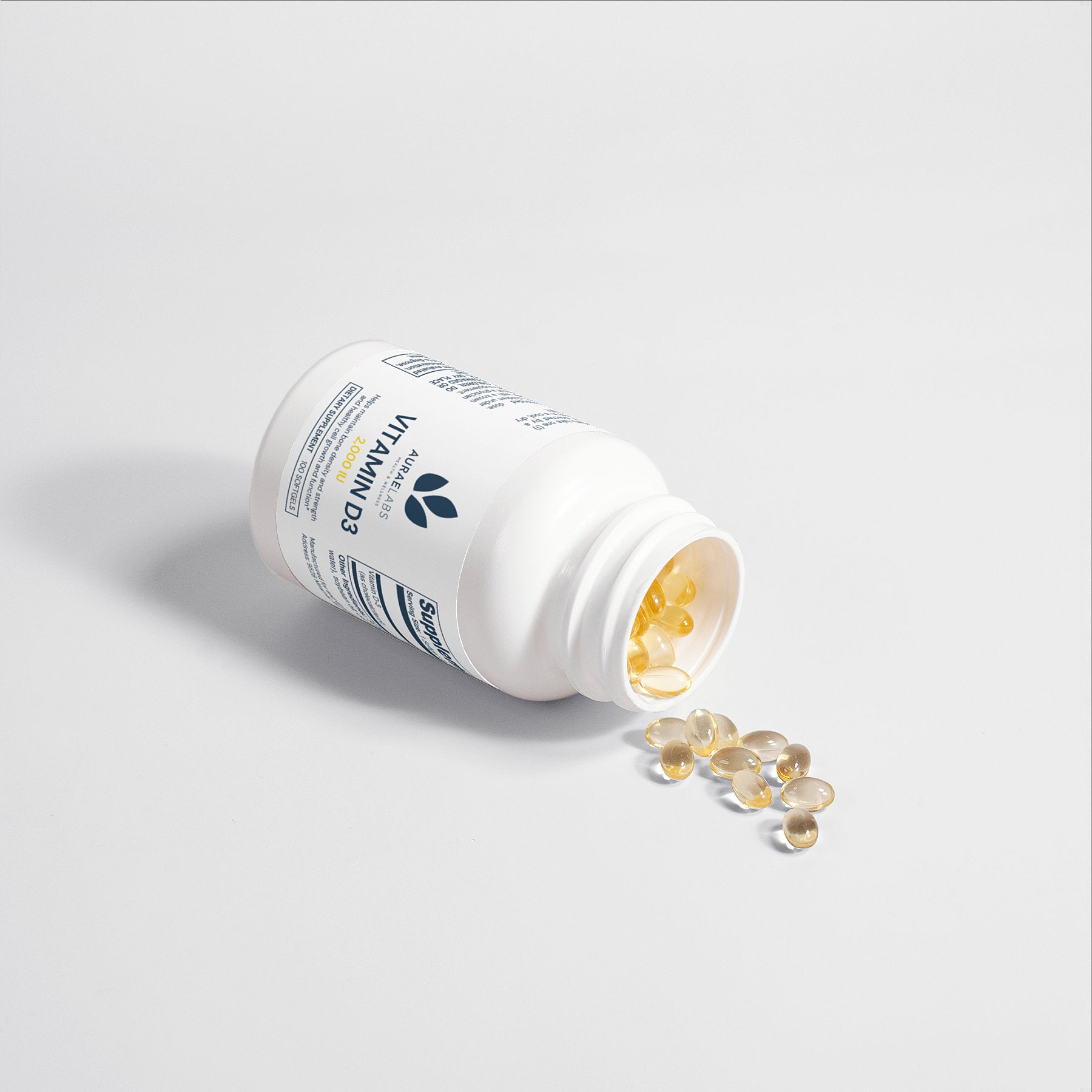 High potency Vitamin D3 softgels for immune support