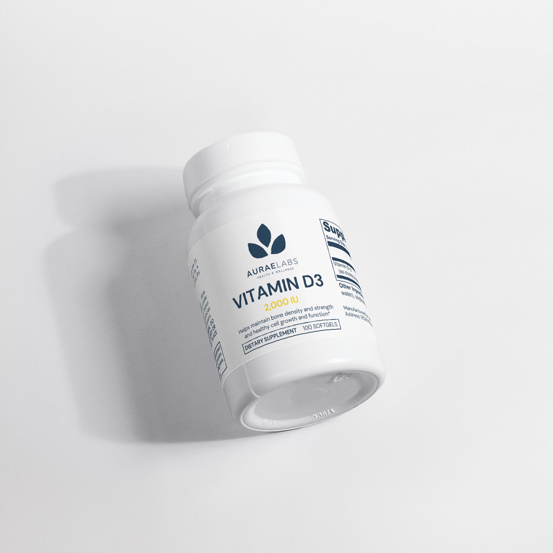 Vitamin D3 capsules for bone and teeth health